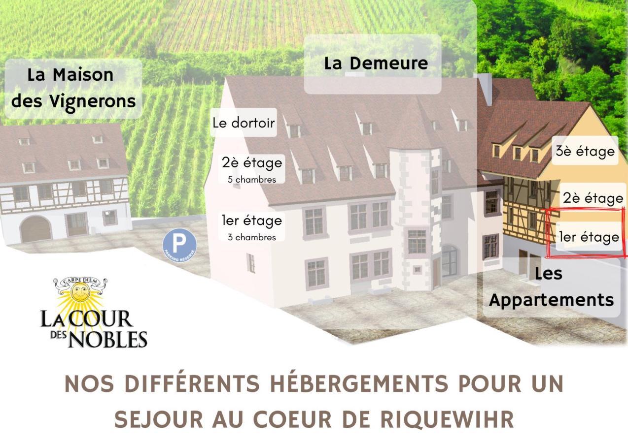 Domaine La Cour Des Nobles - Demeure, Maison Et Appartements Au Coeur De Riquewihr Dış mekan fotoğraf